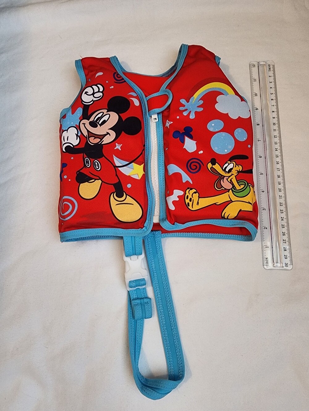 Disney Mickey Mouse & Pluto Toddler Swim Swim Vest Floatation Trainer NWOT